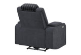 U8000 Black Power Recliner with Power Headrest & LED Light