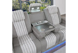 U8000 Grey Power Reclining Sofa/Power Console Reclining Loveseat with Phr
