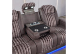 U8000 Brown Power Reclining Sofa/Power Console Reclining Loveseat/Power Recliner with Phr