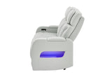 U8611 Blanche Silver Power Reclining Sofa with Phr and LED