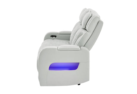 U8611 Blanche Silver Power Reclining Sofa with Phr and LED