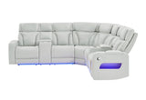U8611 Blanche Silver Sectional with LED