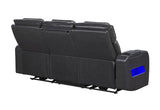 U8611 Blanche Charcoal Power Reclining Sofa with Phr and LED