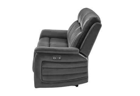 U8879 Blanche Charcoal Power Reclining Sofa with LED & Global Surround System