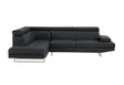 U9784 Black Right Arm Facing Sectional