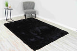Meilin Shaggy Rug Black