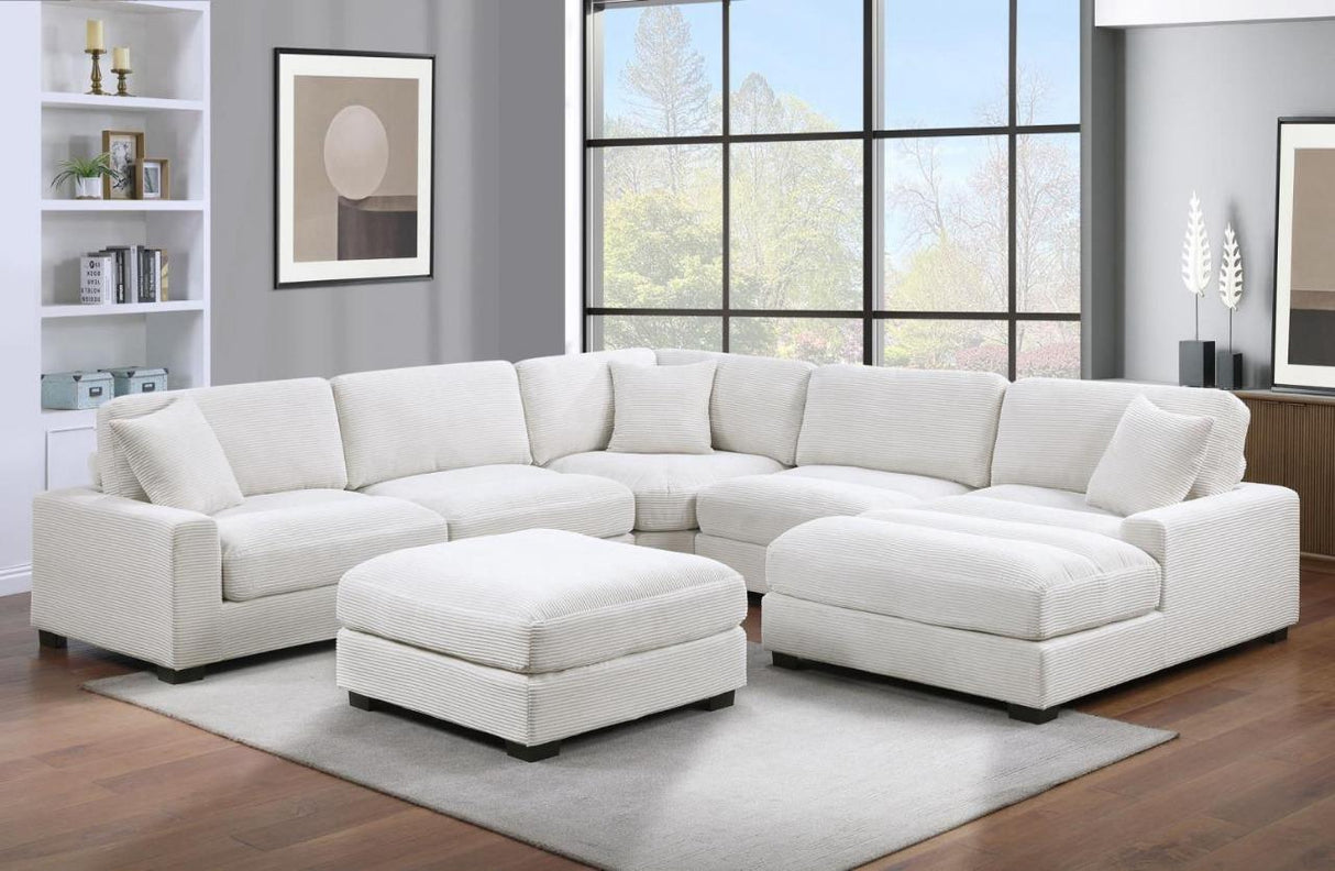 Violet Beige Ottoman