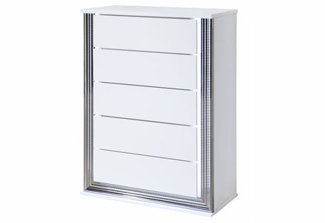 Ylime Smooth White Chest with LED