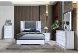 Ylime Smooth White Dresser with LED