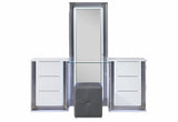 Ylime Smooth White Vanity Set