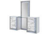 Ylime White Marble Vanity Set