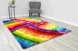 3d Shaggy Area Rug Z009 Multi