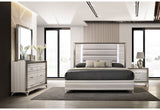 Zambrano White Queen Bed with LED