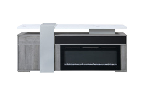 Zoro Grey 76" Entertainment Unit with Bluetooth Speaker