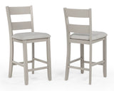 Lester 5-Piece Ctr Height Table Set Greige