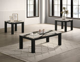 Ivy 3-Piece Cocktail Set Faux Marble Brown