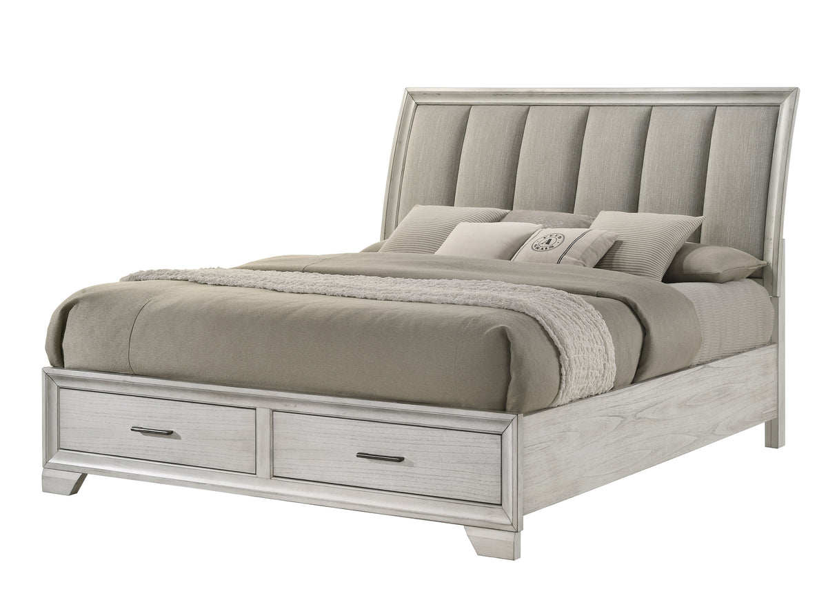 Jaymes White Mist Bedroom Group King bed