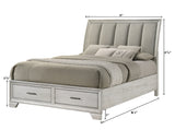 Jaymes White Mist Bedroom Group Queen bed