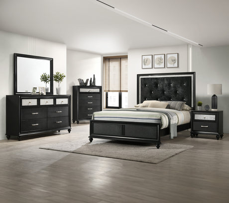 Lila Black Bedroom Group