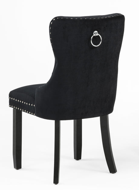 Arabella Accent Chair Black Velvet