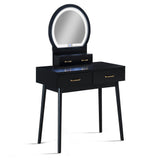 Cecilia Vanity Table & Stool-Black
