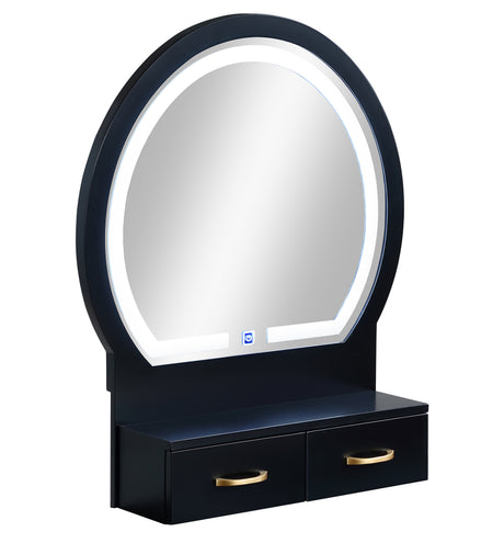 Cecilia Vanity Table & Stool-Black