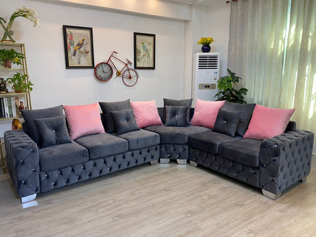 MS2260-BLACK - 3-Piece Sectional