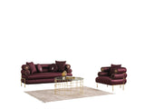 Zeta Sofa & Loveseat Burgandy