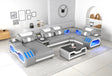 E-18 Light Grey & White