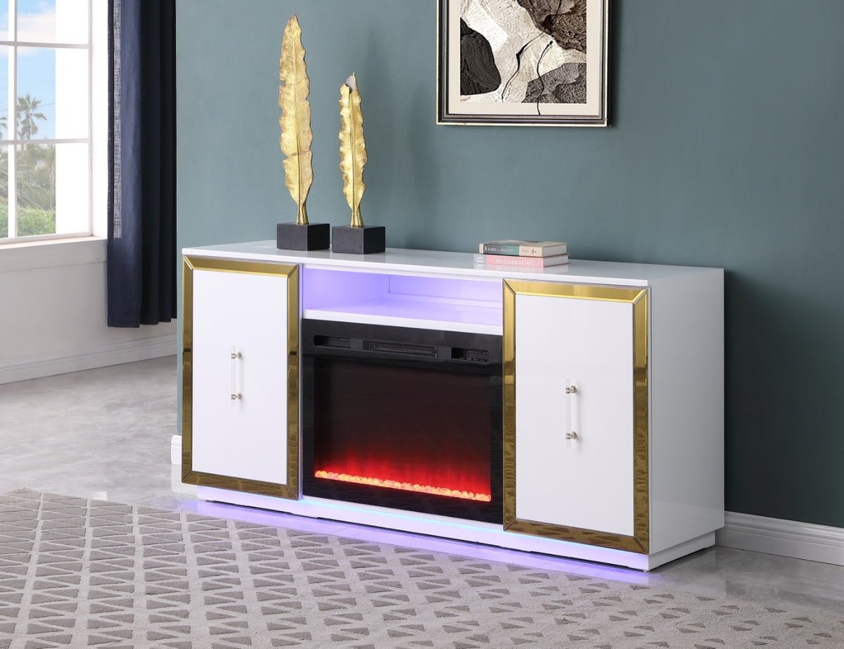 NY-3000 WHITE Fireplace, White