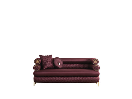 Zeta Sofa & Loveseat Burgandy
