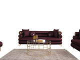 Zeta Sofa & Loveseat Burgandy