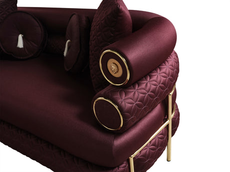 Zeta Sofa & Loveseat Burgandy