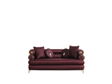 Zeta Sofa & Loveseat Burgandy