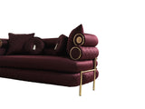 Zeta Sofa & Loveseat Burgandy