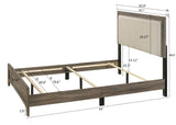 Millie Upholstered Bed Group Grey