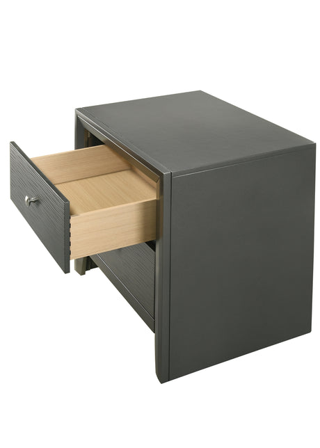 Denker Gunmetal Bedroom Group nightstand