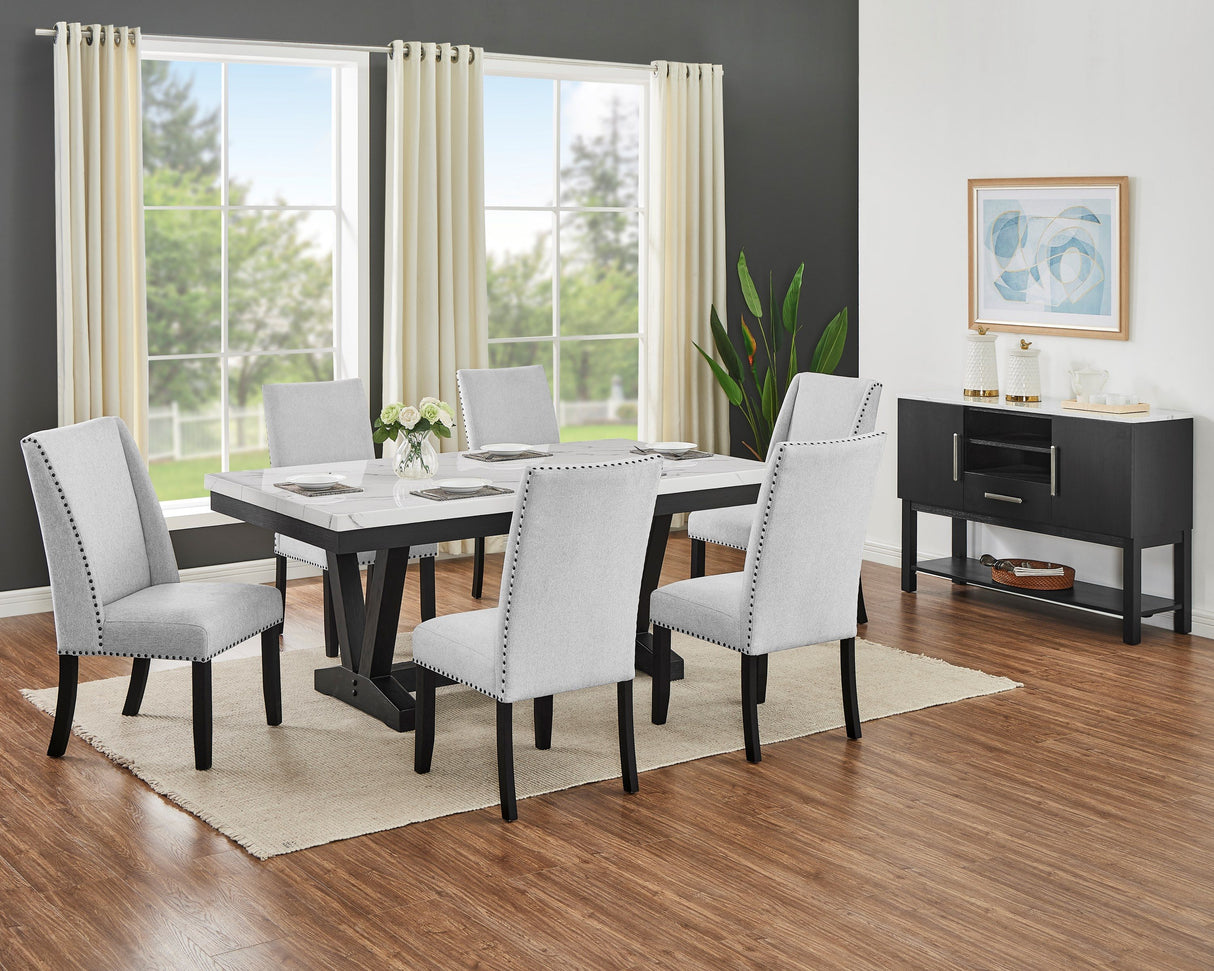 Vance Faux Table/Side Chairs,Bench