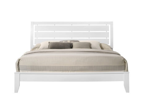 Evan White Bedroom Group King bed