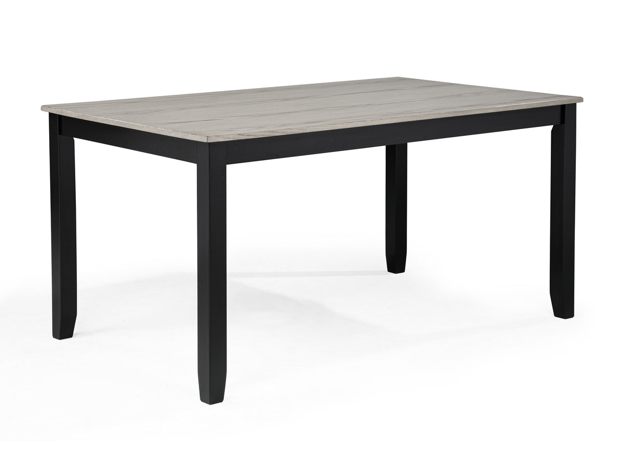 Lester 6-Piece Dining with Bench L.Grey