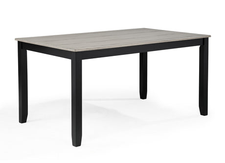 Lester 6-Piece Dining with Bench L.Grey