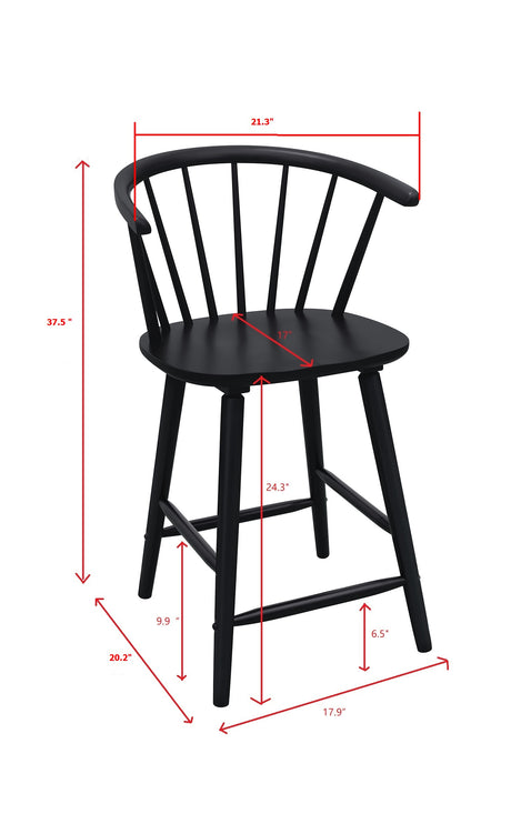Janna Counter Height Stool-Black