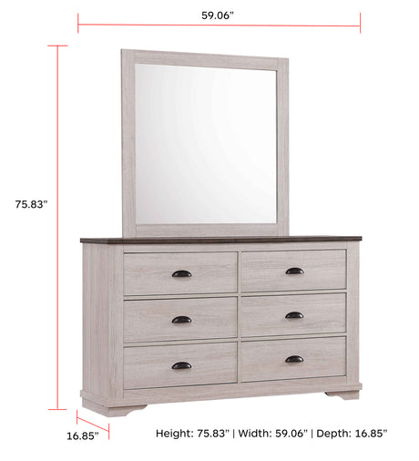 Coralee Mirror - Grey