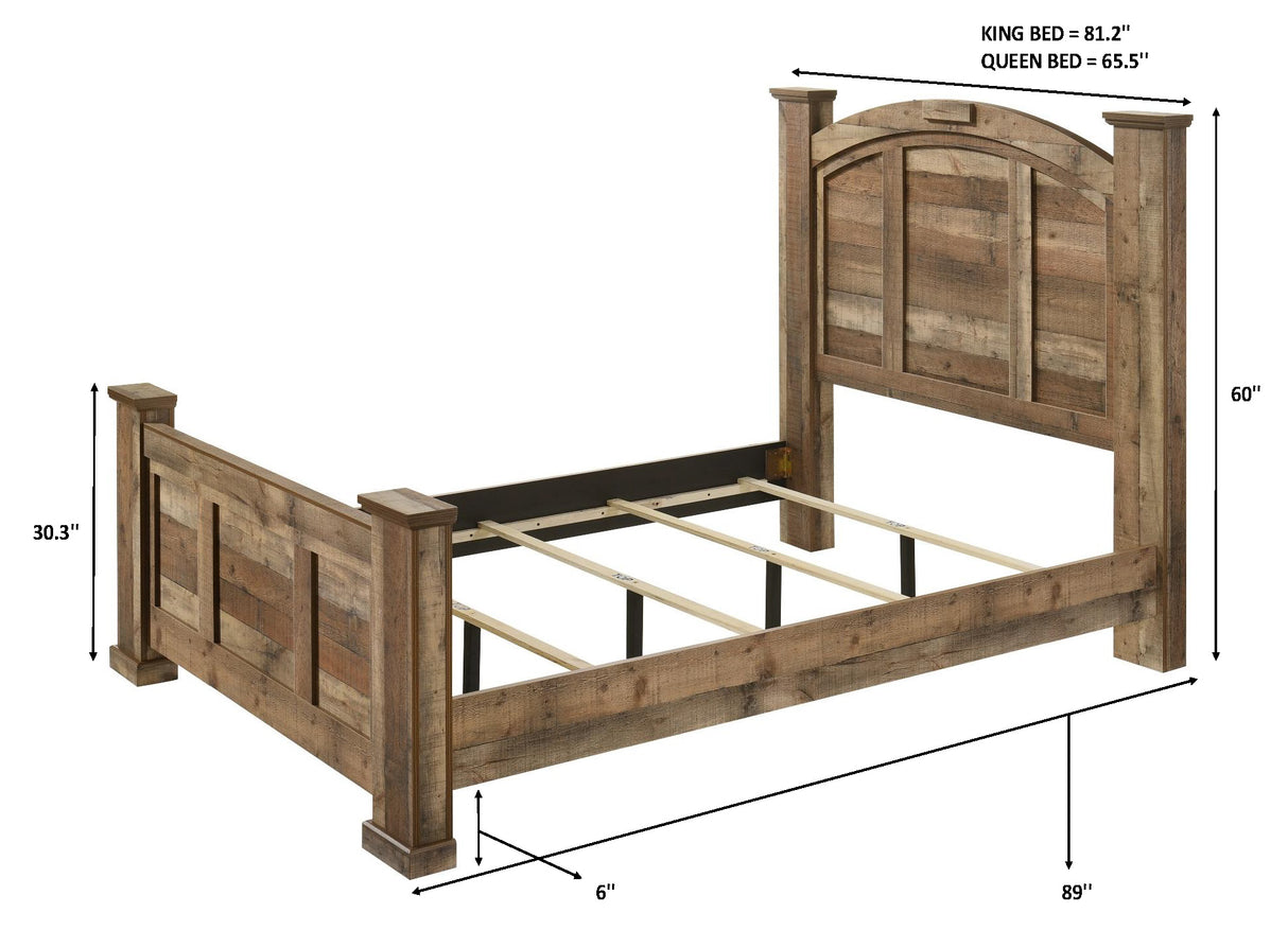 Ella-Mae Bedroom Reclaimed Natural Queen bed