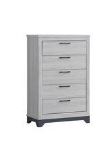 Jouri Light Gray 5-Piece (Queen Bed, Dresser, Mirror, Nightstand, Chest)