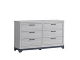 Jouri Light Gray 4-Piece (Queen Bed, Dresser, Mirror, Nightstand)