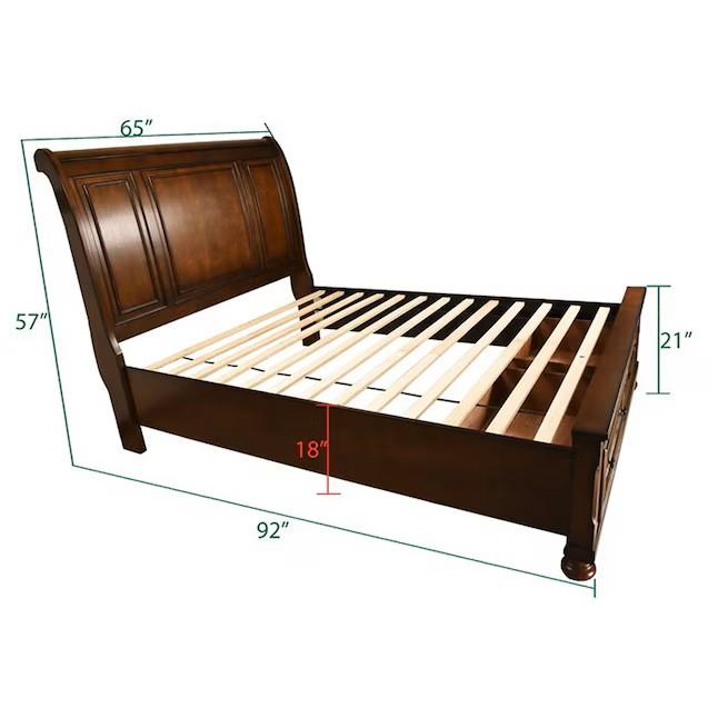 Carson Brown 3-Piece (King Bed, Dresser, Mirror)