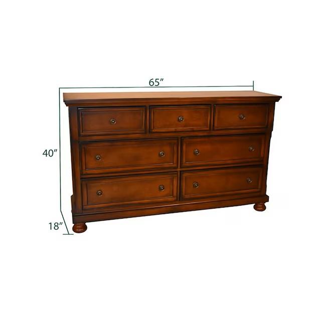 Carson Brown 5-Piece (Queen Bed, Dresser, Mirror, Nightstand, Chest)