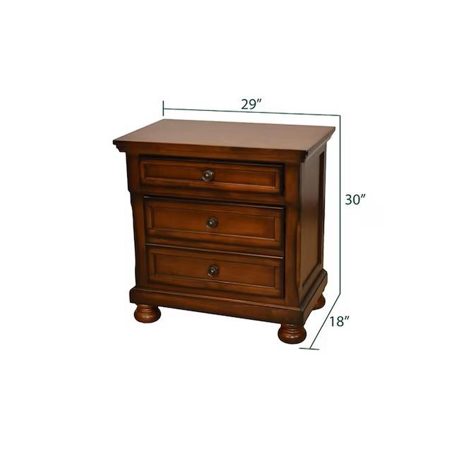 Carson Brown 4-Piece (King Bed, Dresser, Mirror, Nightstand)