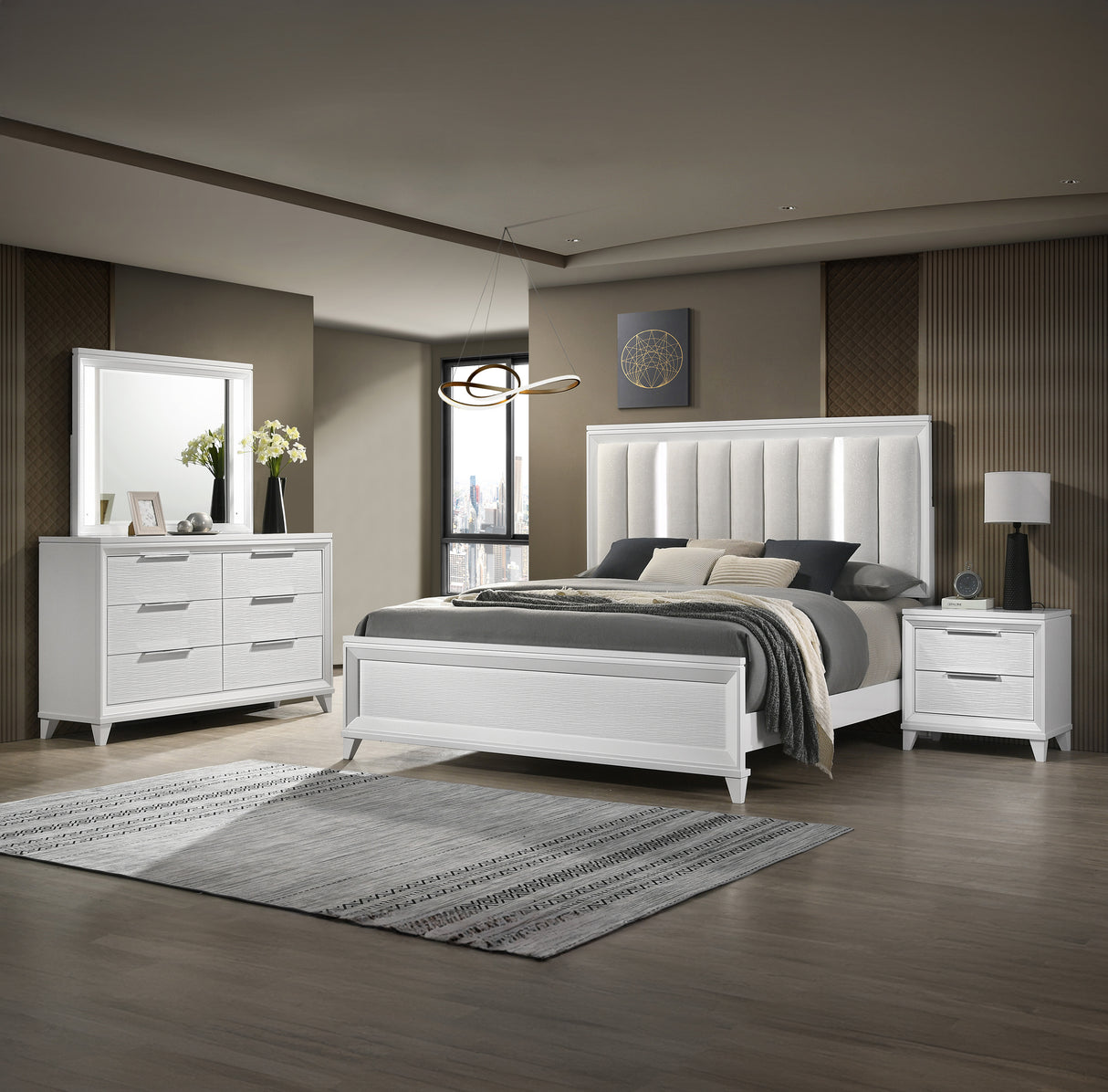 Cressida Bedroom Group White set